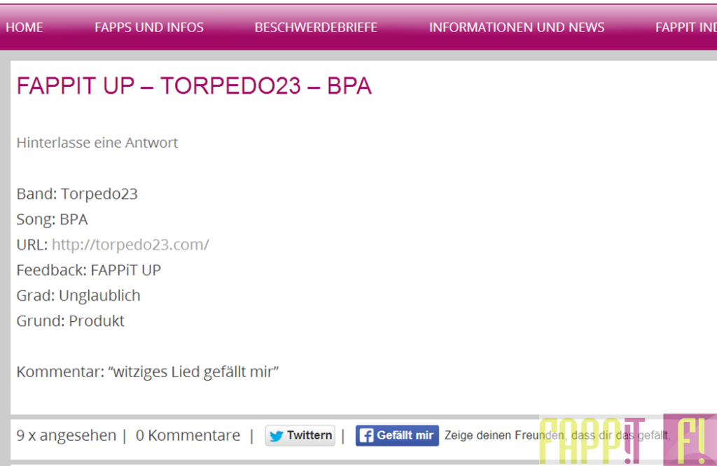 Kostenlose Werbung FAPPiT 2